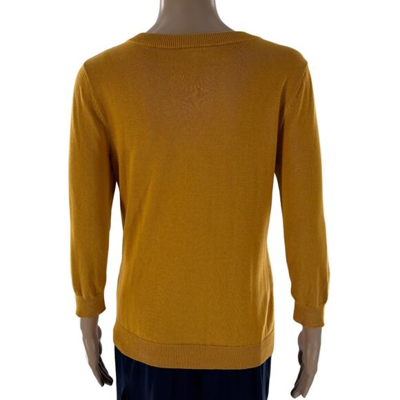 ModCloth Gold Yin Yang Burst Cotton Pullover Sweater - Picture 8 of 11